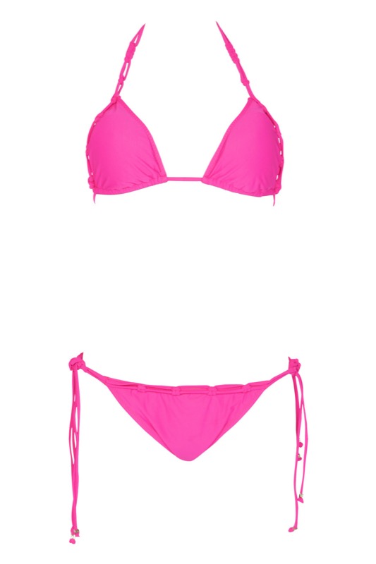 SALE Padded Triangle Bikini in Fuchsia