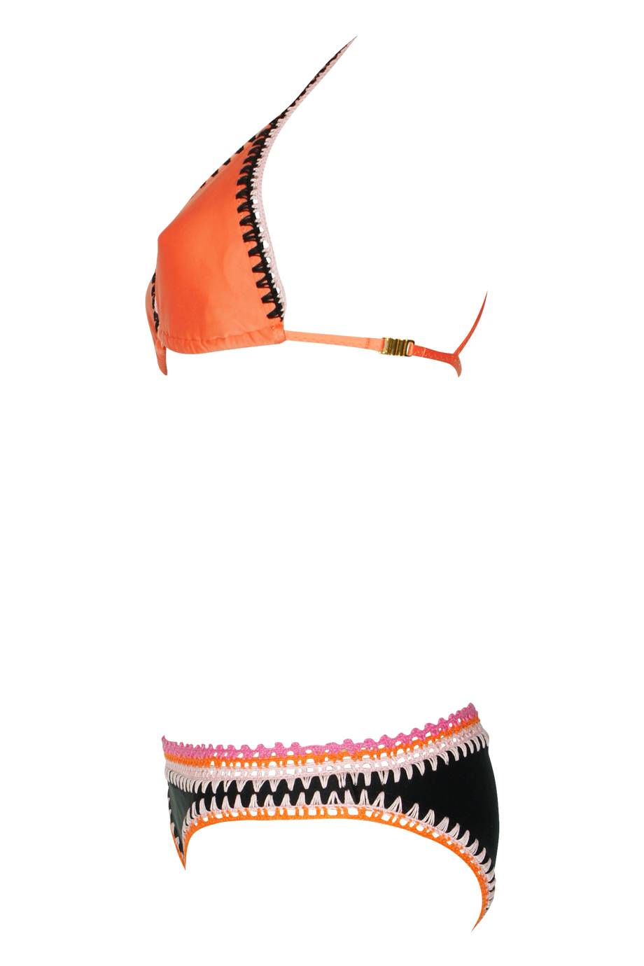 SALE Padded Triangle Bikini Mit Häkeldetails