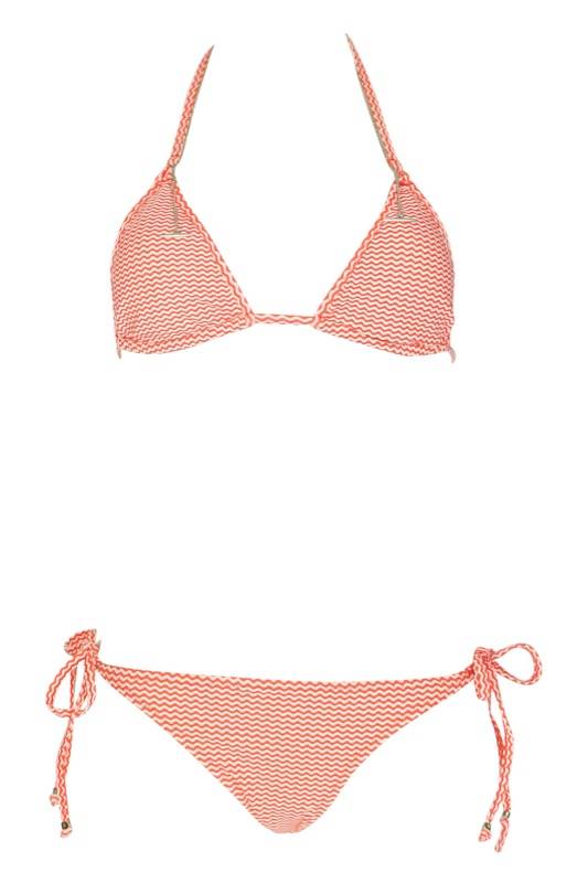 SALE Padded Triangle Bikini mit Kettendetails