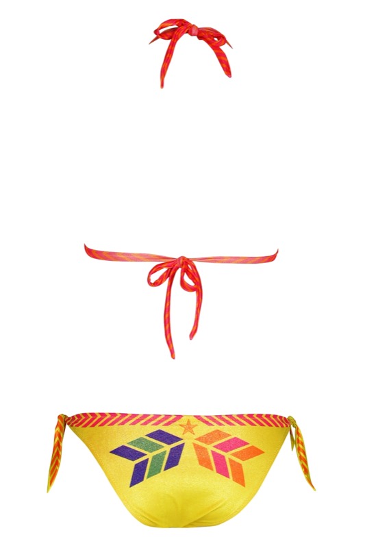 SALE Padded Triangle Bikini Navajo In Gelb