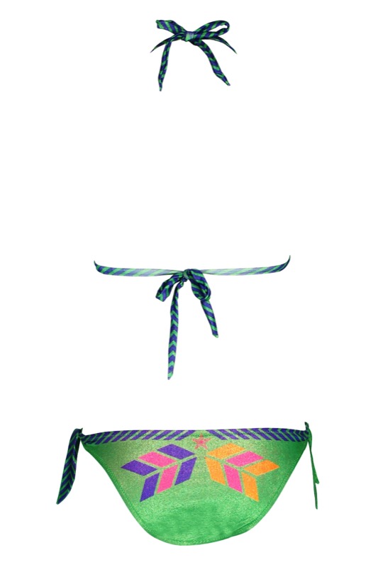 SALE Padded Triangle Bikini Navajo In Grün
