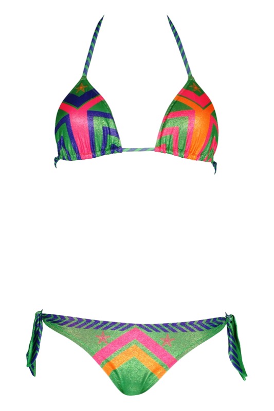 SALE Padded Triangle Bikini Navajo in grün