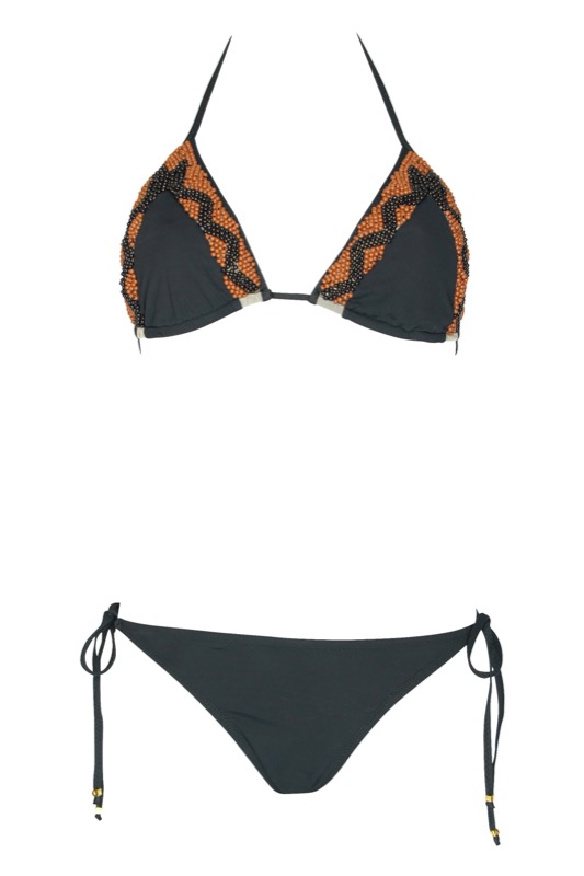 SALE Perlenbestickter Triangle Bikini