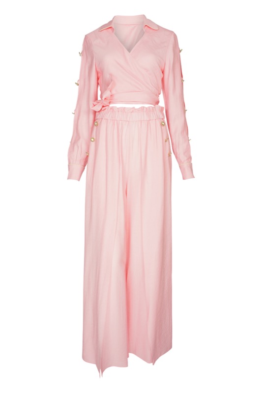 SALE Piped Luxe Hose Rosa