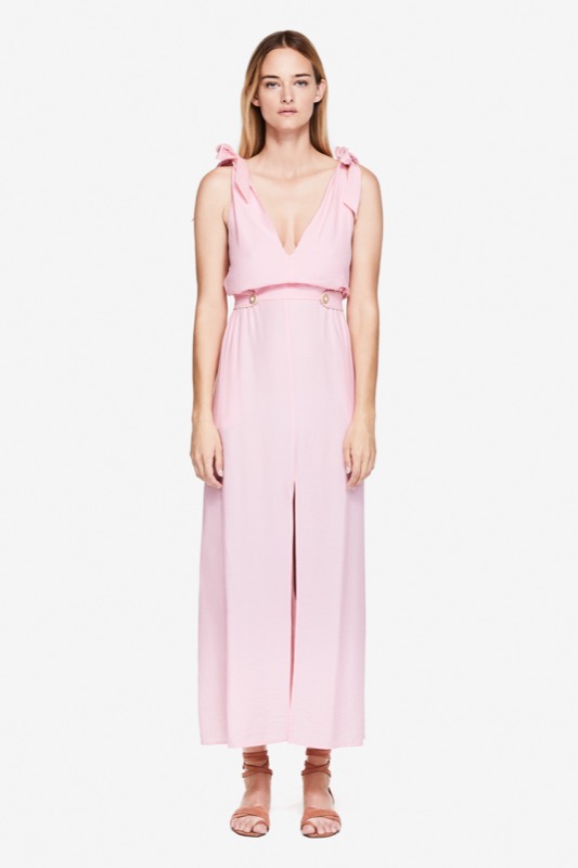 SALE Piped Luxe Maxikleid Rosa