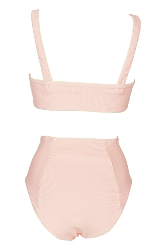 SALE Piped Luxe Strap Bikini Rosa