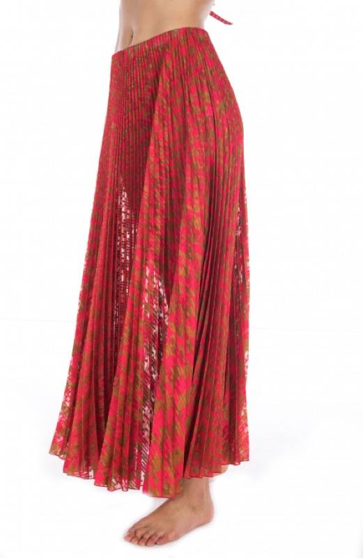 SALE Plissé Rock Mit Geometrichem Muster