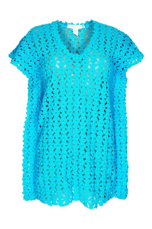 SALE Poncho aus gehäkelter Baumwollspitze