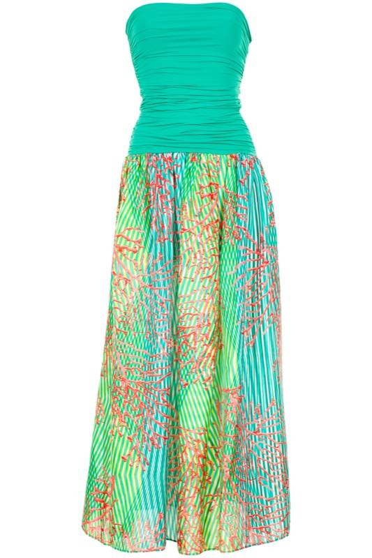 SALE Robe Angelina Bandeau Maxikleid aus Seide