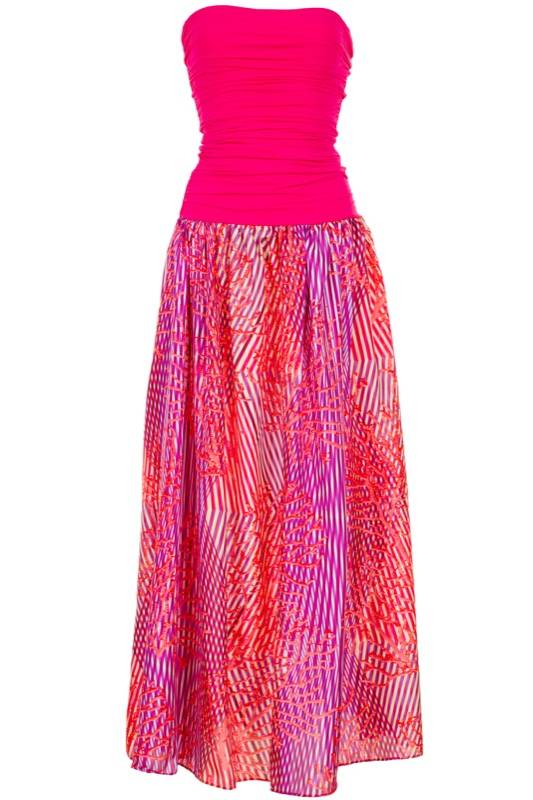 SALE Robe Angelina Bandeau Maxikleid aus Seide