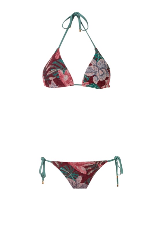SALE Secret Garden Padded Triangel Bikini In Grün
