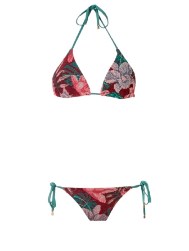 SALE Secret Garden Padded Triangel Bikini in grün