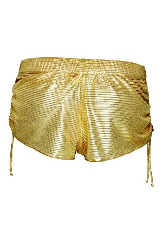 SALE Short Im Metallic-Look In Gold