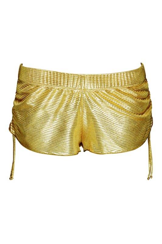 SALE Short im Metallic-Look in gold