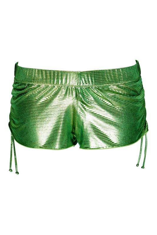 SALE Short im Metallic-Look in grün