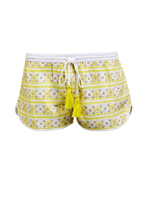SALE Shorts Carolina white/Yellow