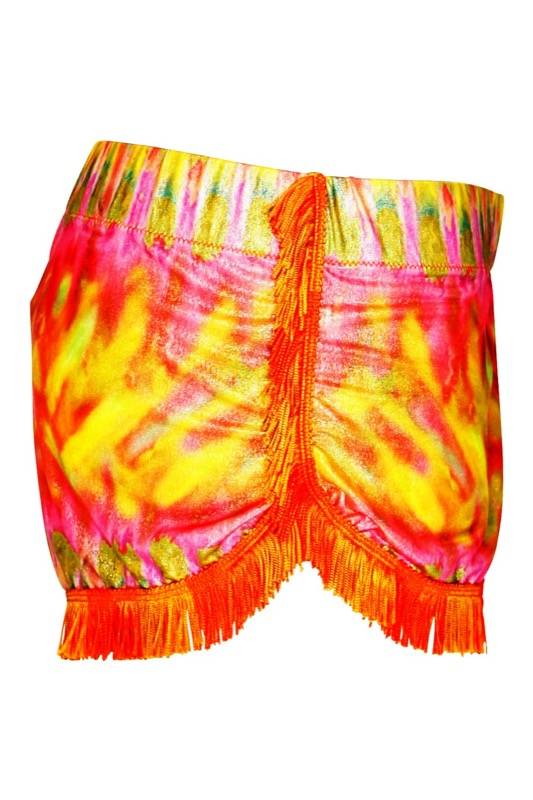SALE Shorts Im Tie Dye Mit Fransen