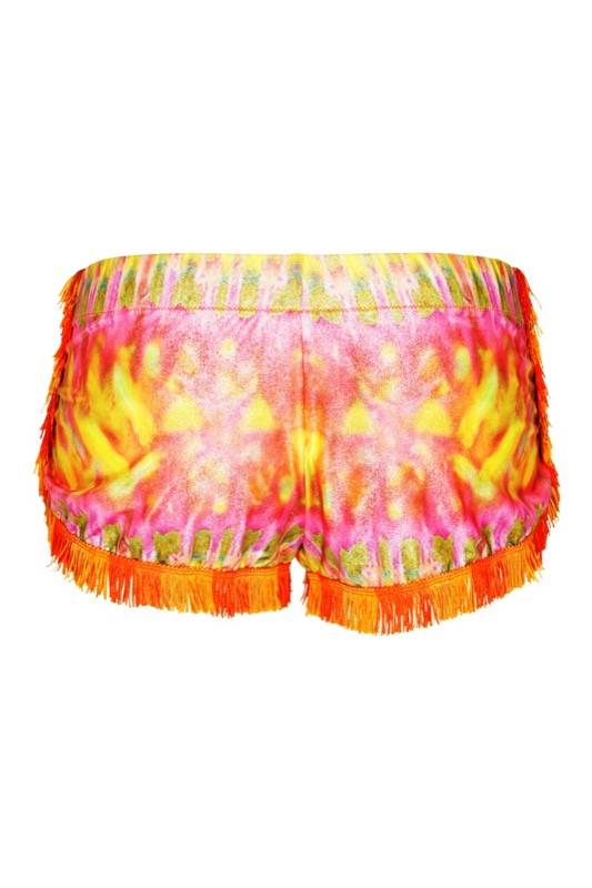 SALE Shorts Im Tie Dye Mit Fransen