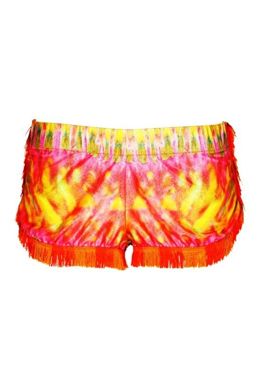 SALE Shorts im Tie Dye mit Fransen