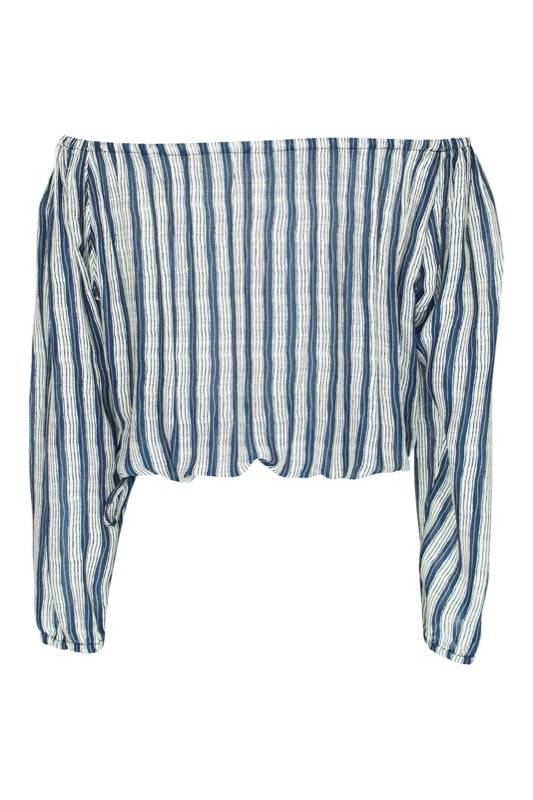 SALE Skye Crop Top Mit Streifen In Blau