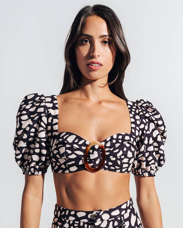 SALE Spotted Cropped Top