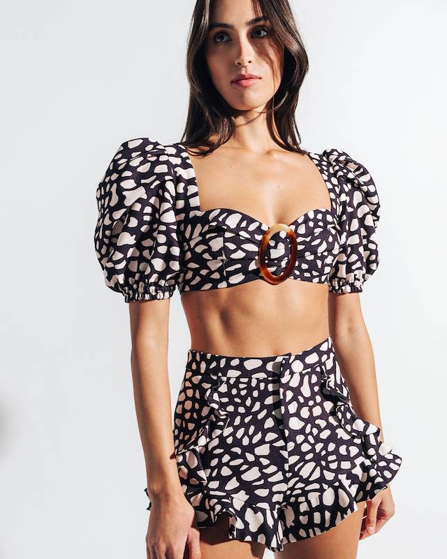 SALE Spotted Cropped Top