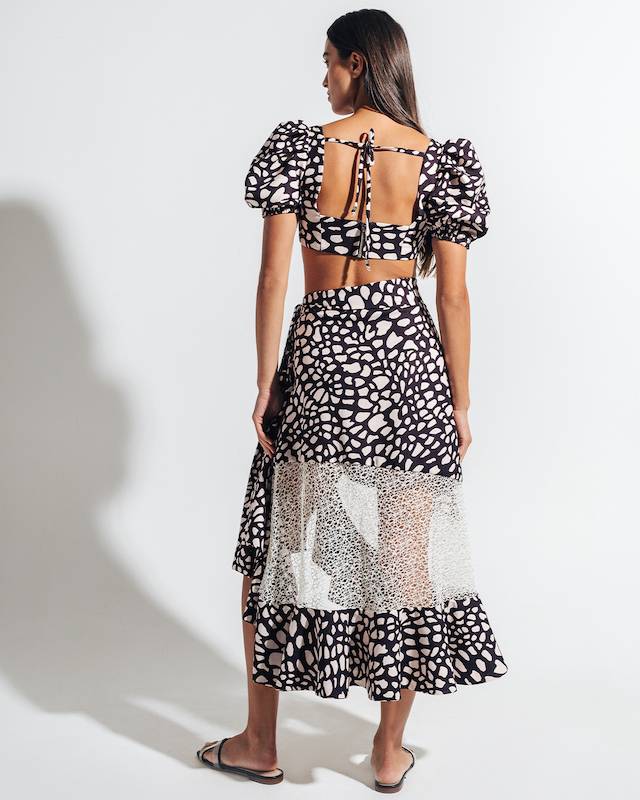 SALE Spotted Cropped Top