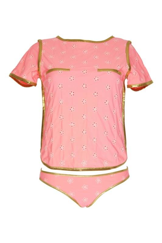 SALE Surfrider Beach Top mit Bikini Slip Coral