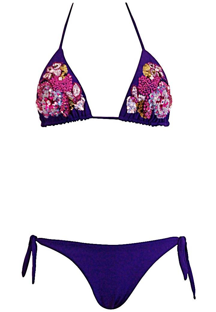 SALE Swarovski Besetzter Triangle Bikini