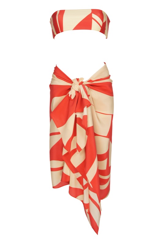 SALE Thidu Bandeau Bikini Rot