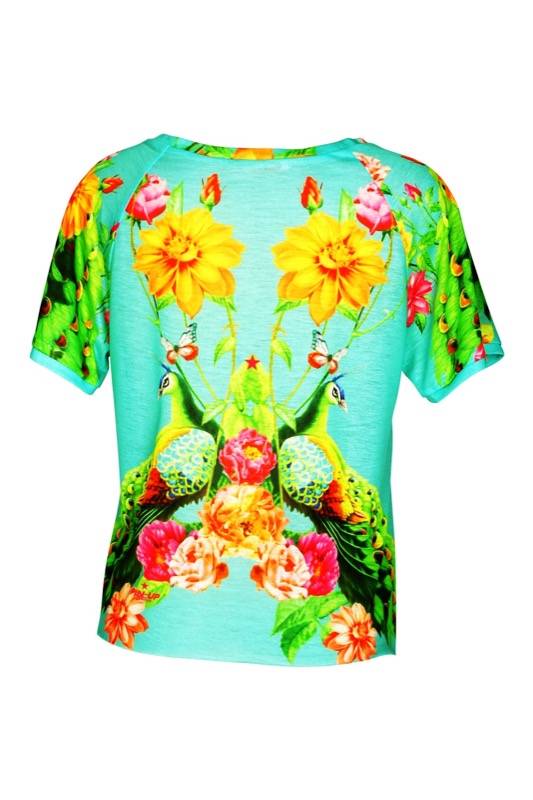 SALE Top Mit Blumenprint In Türkis