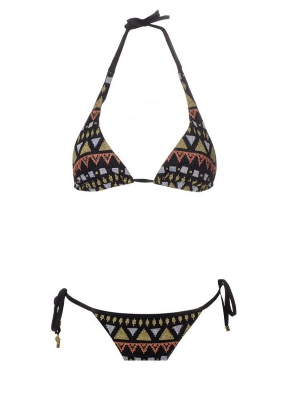 SALE Triangel Bikini Cyclades Geo in schwarz