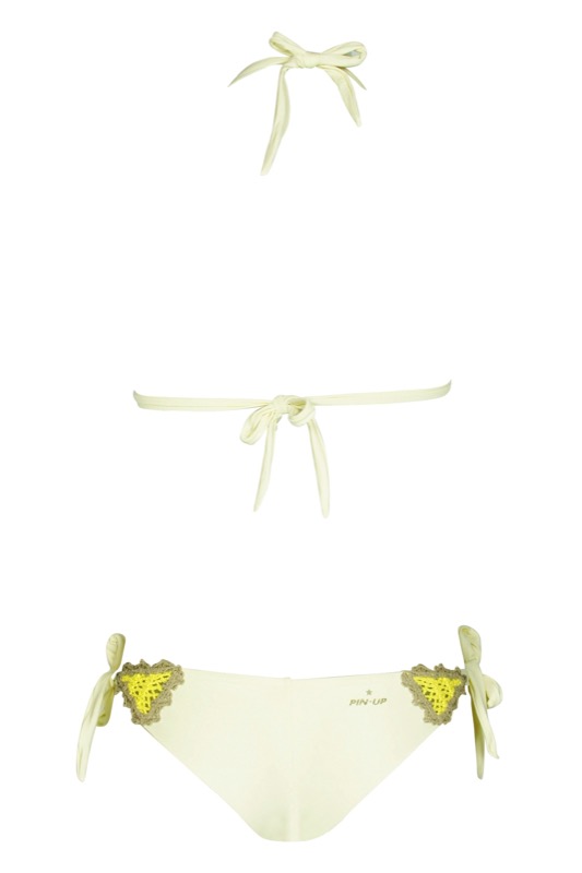 SALE Triangel Bikini Mit Häkeldetails In Creme