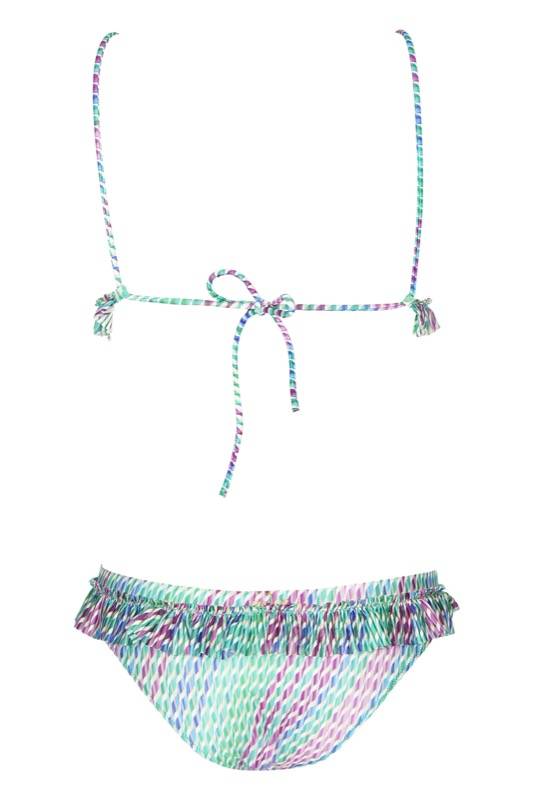 SALE Triangel Bikini Mit Rüschen In Grün