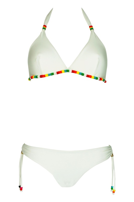 SALE Triangle Bikini mit Perlendetails C/D Cup
