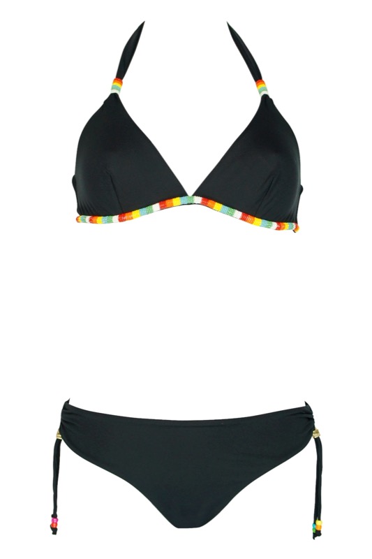 SALE Triangle Bikini mit Perlendetails C/D Cup