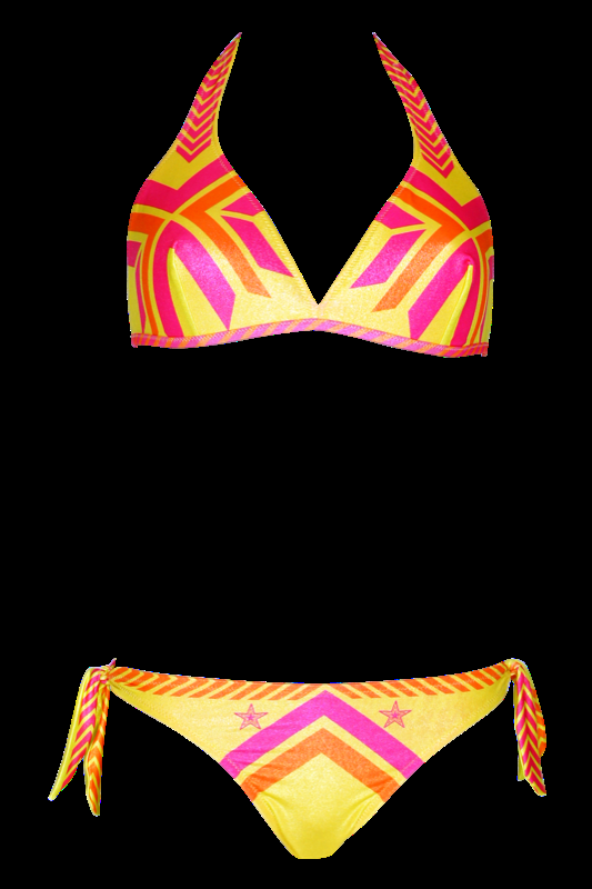 SALE Triangle Bikini Navajo in gelb C/D Cup