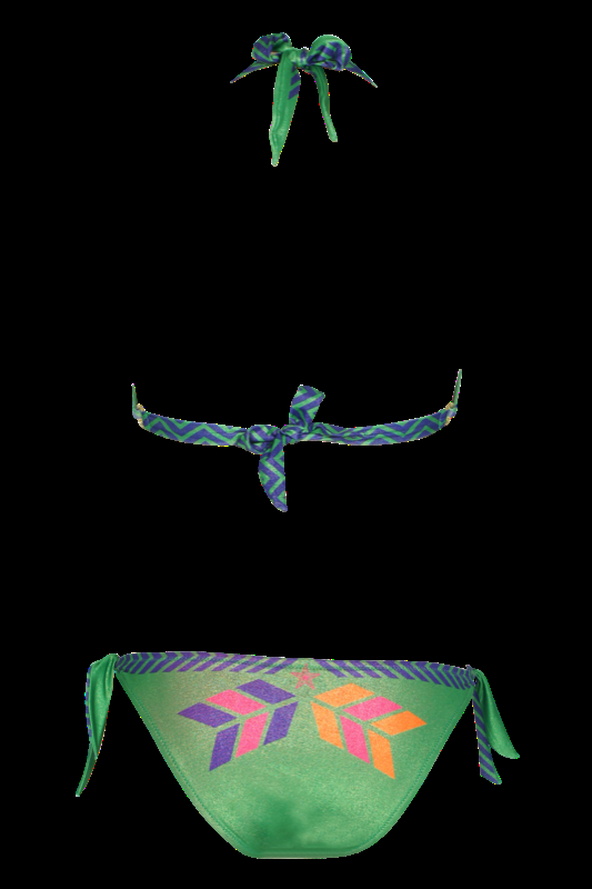 SALE Triangle Bikini Navajo In Grün C/D Cup