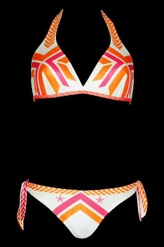 SALE Triangle Bikini Navajo in weiß C/D Cup