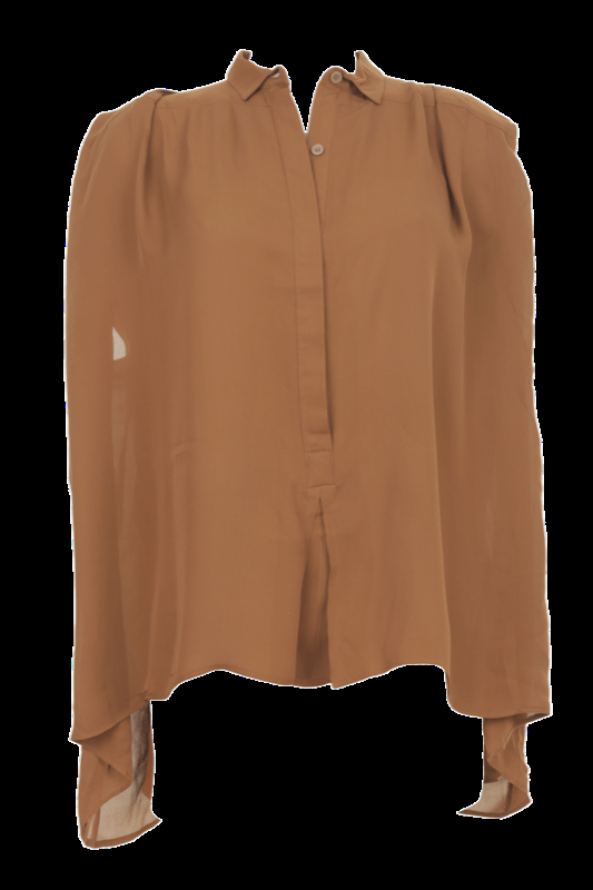 SALE Tunika aus Seide Mokka