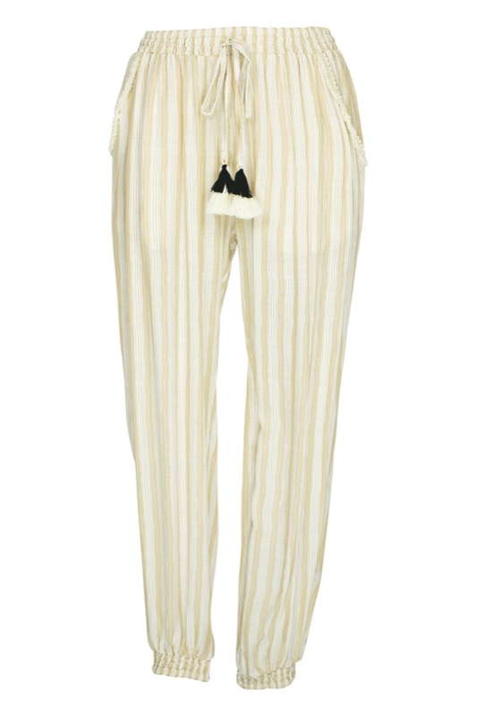 SALE Ubud Hose mit Streifen in Beige