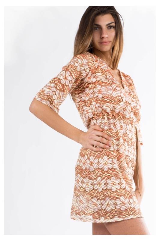 SALE V-Neck Kaftan Mit Baumwoll-Spitze