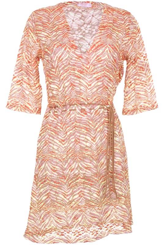 SALE V-Neck Kaftan mit Baumwoll-Spitze