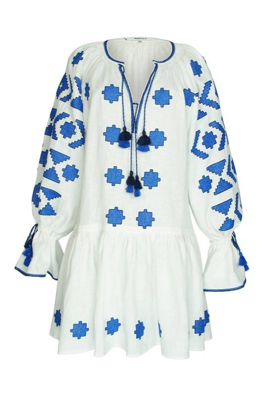 SALE Vanka Minikleid Weiß/blau