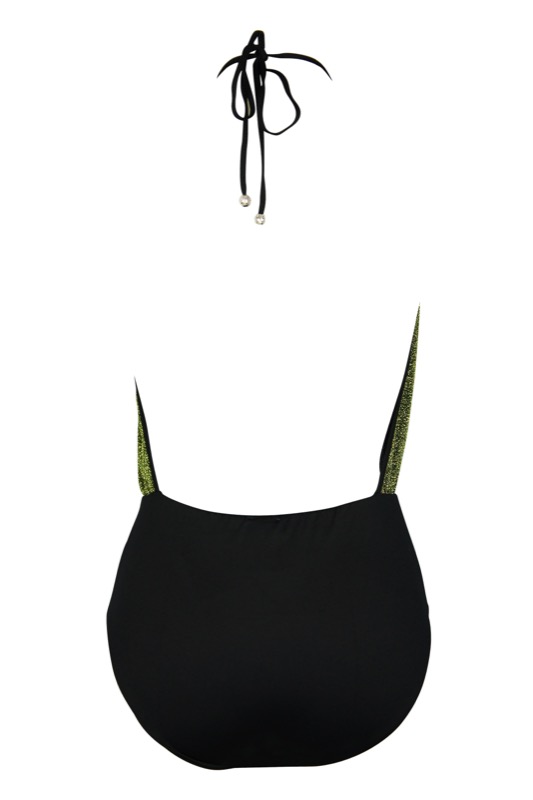 SALE Zig Zag Neckholder Badeanzug Grün