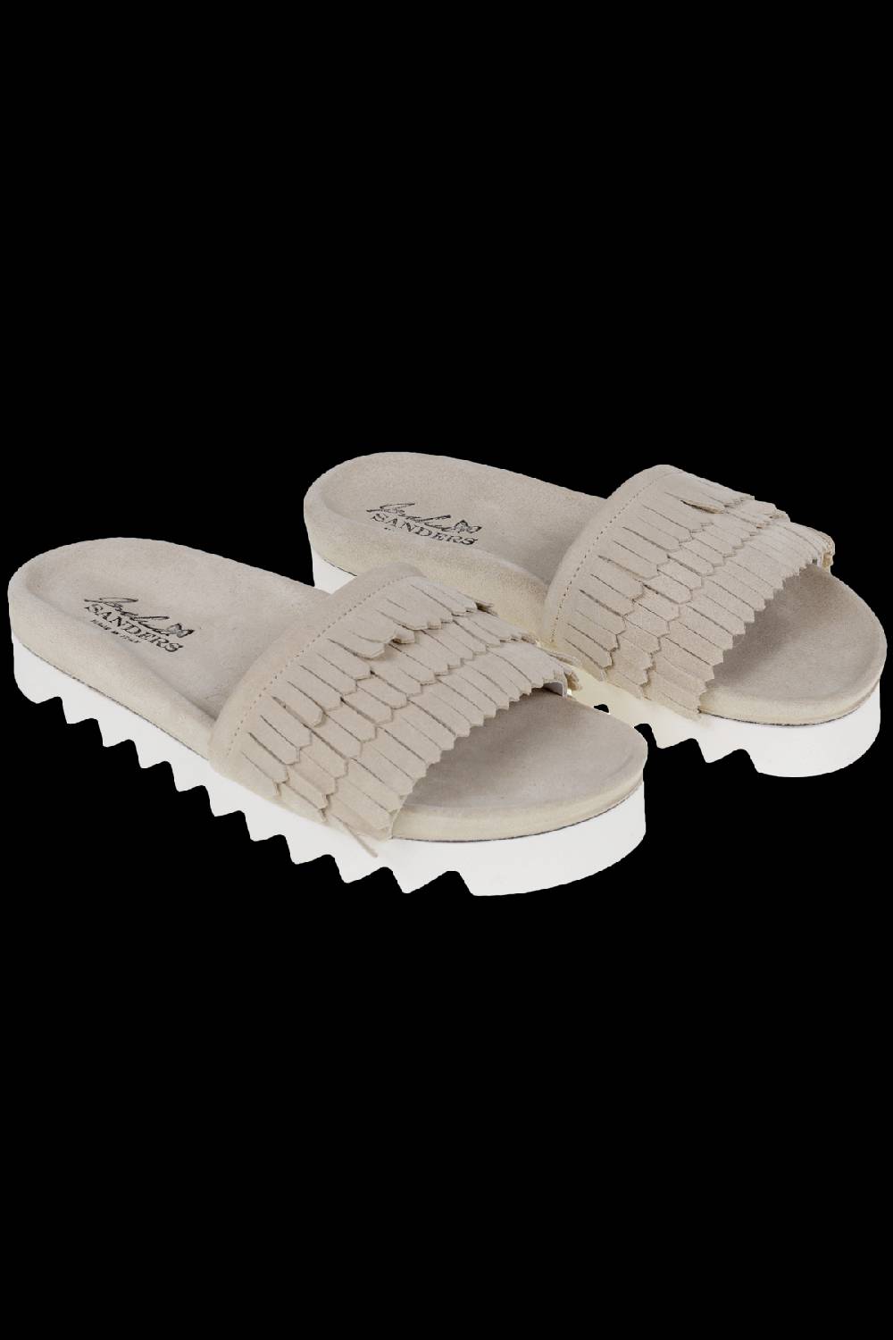 ACCESSOIRES Sandalen Aus Leder Mit Gearbeiteten Fransen Im Edlen Sandton