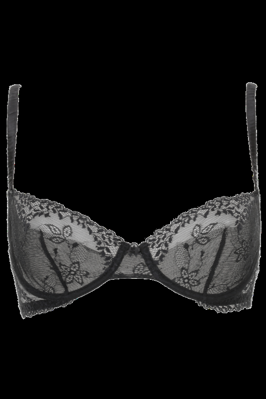 LINGERIE Ungefütterte Bügel BH Aus Spitze In Schwarz