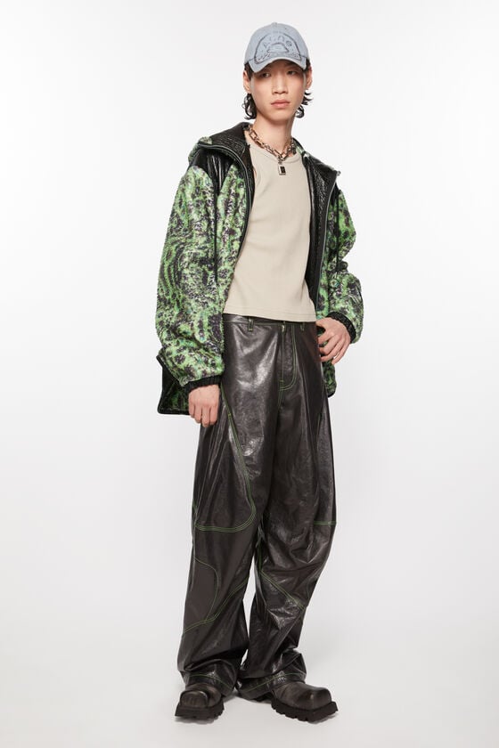 Acne Studios Bedruckte Fleece-Kapuzenjacke