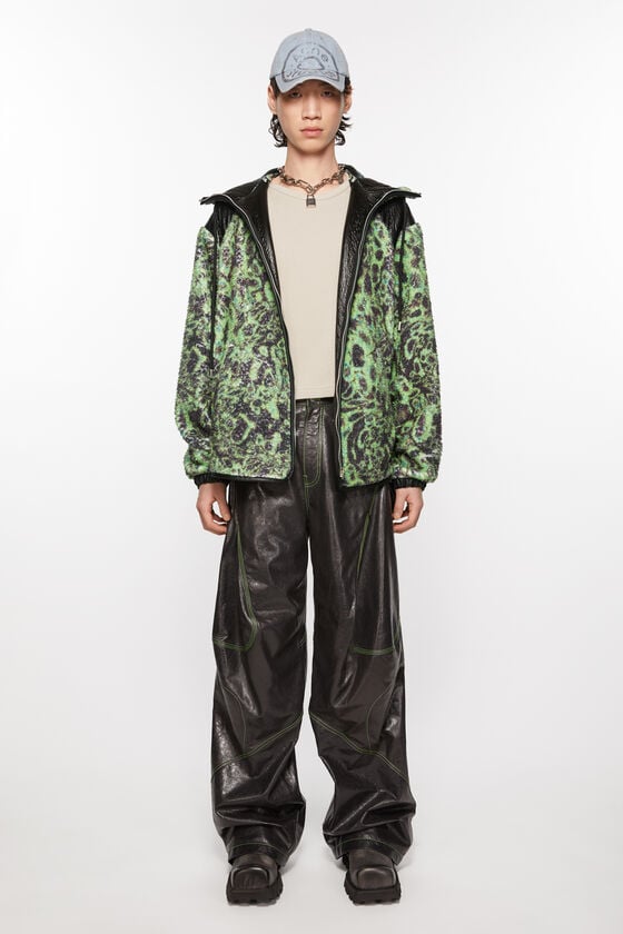 Acne Studios Bedruckte Fleece-Kapuzenjacke