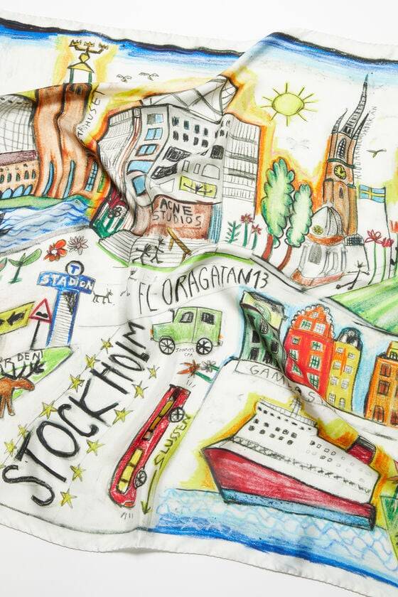 Acne Studios Bedruckter Seidenschal